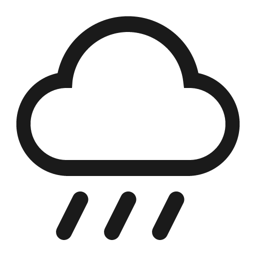 Rain icon, solid style, from Carbon