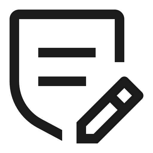 Rule draft icon, solid style, from Carbon