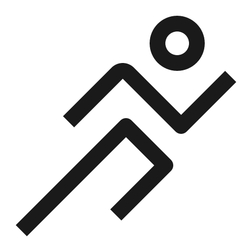 Running icon, solid style, from Carbon