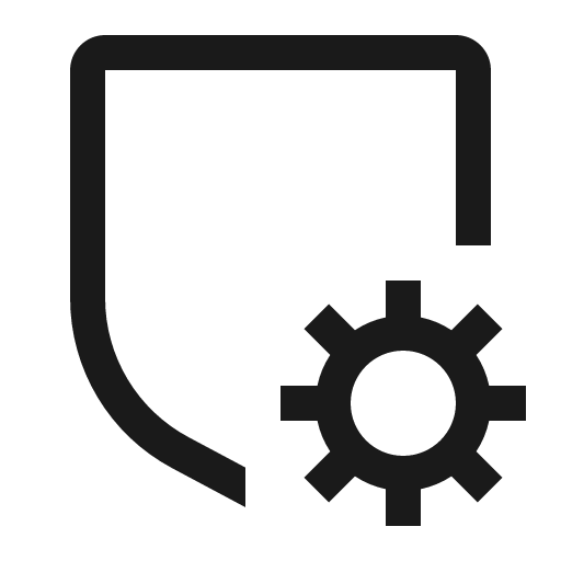 Security services icon, solid style, from Carbon