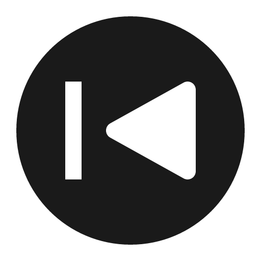 Skip back solid filled icon, filled style, from Carbon
