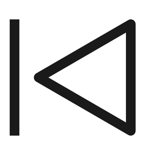 Skip back icon, solid style, from Carbon