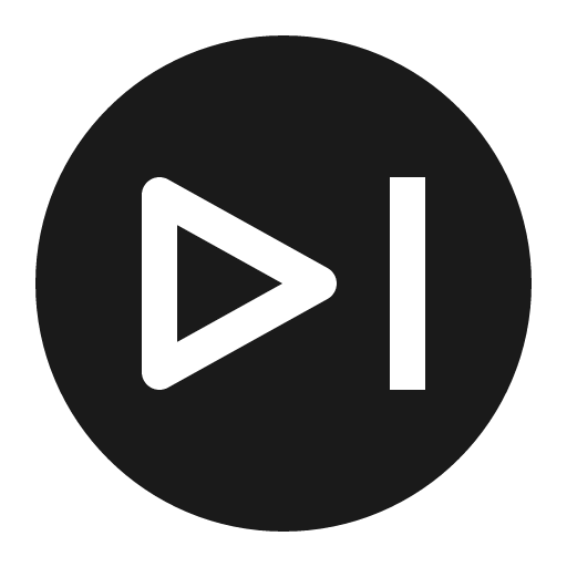 Skip forward outline filled icon, filled style, from Carbon