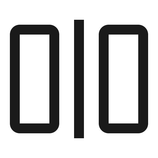 Split screen icon, solid style, from Carbon