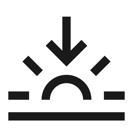 Sunset icon, solid style, from Carbon
