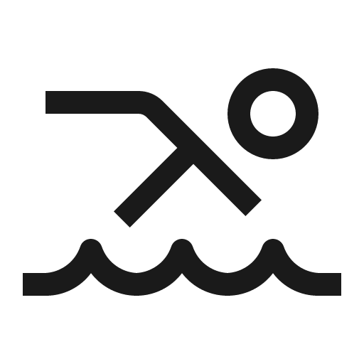 Swim icon, solid style, from Carbon