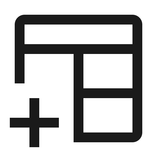 Table add icon, solid style, from Carbon