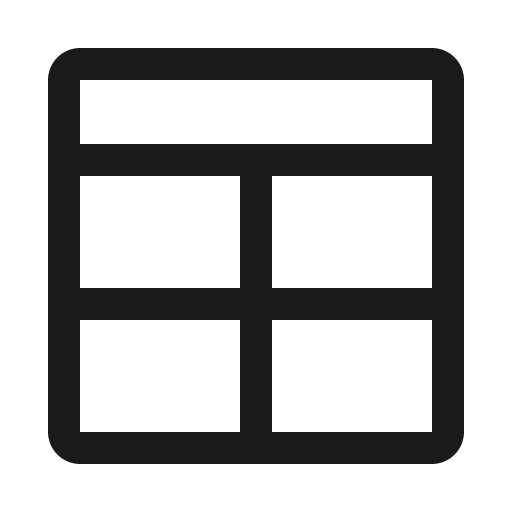 Table split icon, solid style, from Carbon