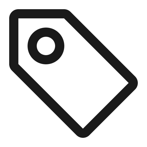 Tag icon, solid style, from Carbon
