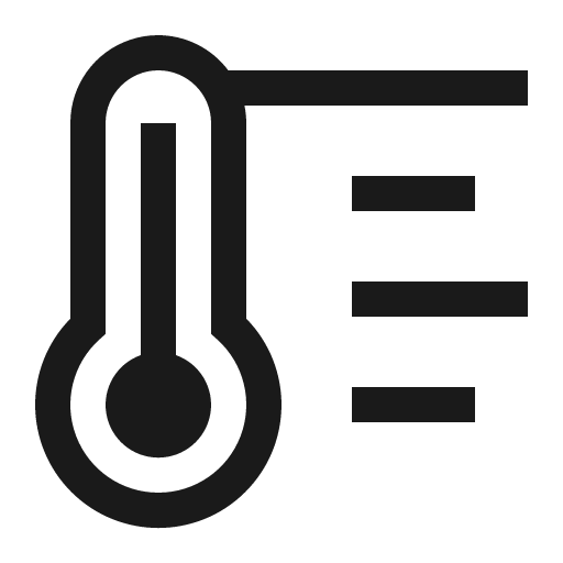 Temperature max icon, solid style, from Carbon