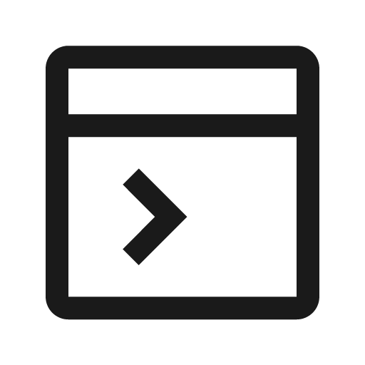 Terminal icon, solid style, from Carbon