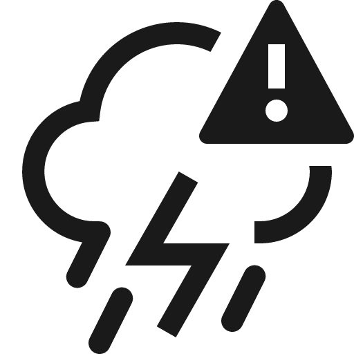 Thunderstorm severe icon, solid style, from Carbon