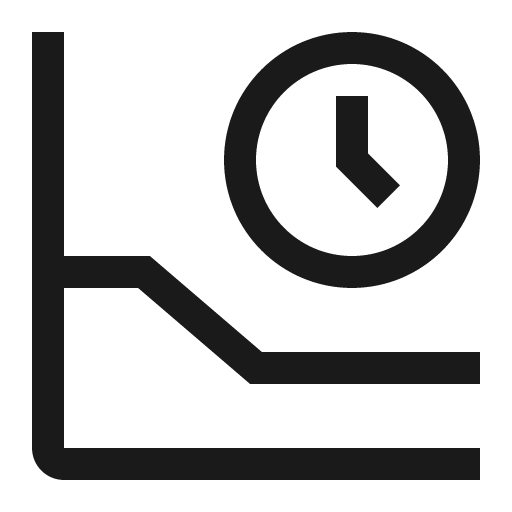 Time plot icon, solid style, from Carbon