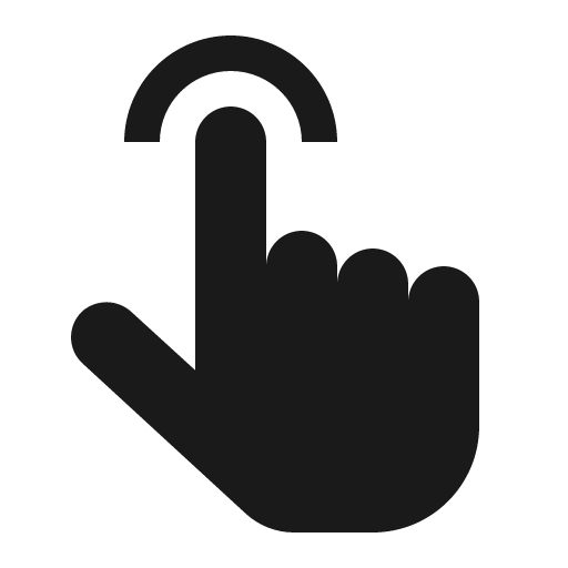 Touch 1 filled icon, filled style, from Carbon