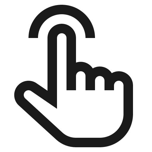 Touch 1 icon, solid style, from Carbon