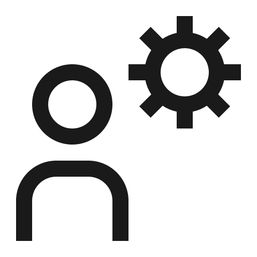 User settings icon, solid style, from Carbon