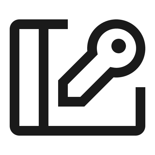 Virtual column key icon, solid style, from Carbon