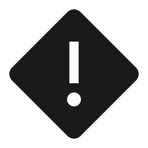 Warning diamond fill icon, filled style, from Carbon