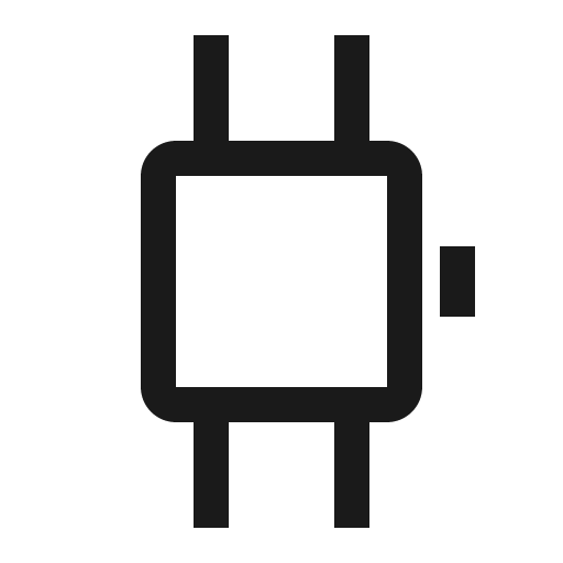Watch icon, solid style, from Carbon