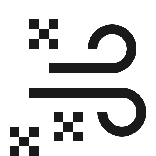 Windy snow icon, solid style, from Carbon