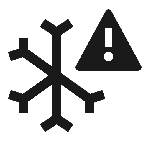 Winter warning icon, solid style, from Carbon