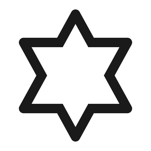 Worship jewish icon, solid style, from Carbon