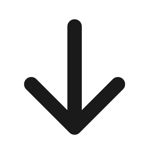 Arrow down icon, line style, from Charm Icons