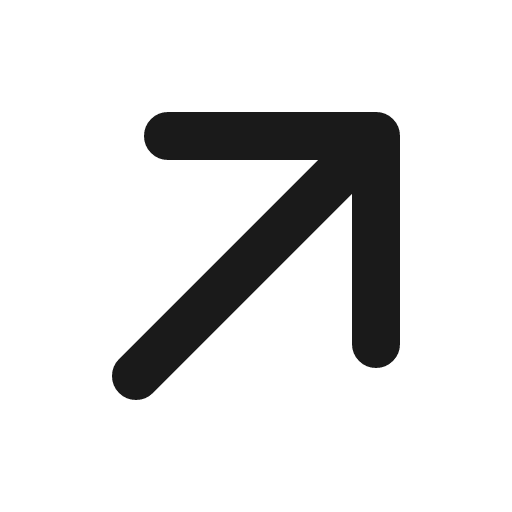 Arrow up right icon, line style, from Charm Icons