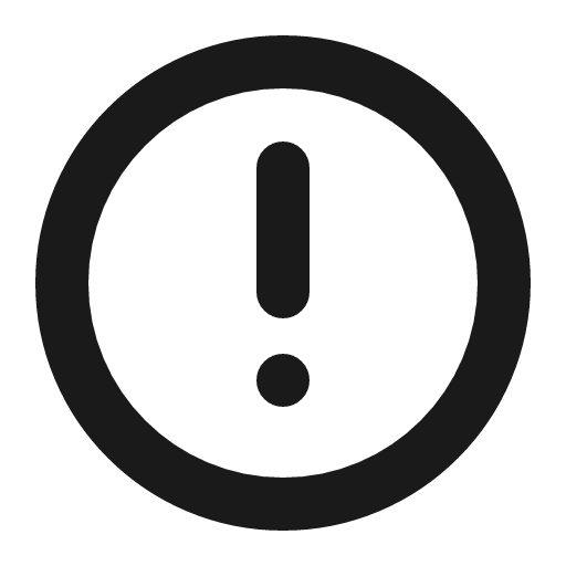Circle warning icon, line style, from Charm Icons
