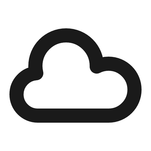 Cloud icon, line style, from Charm Icons