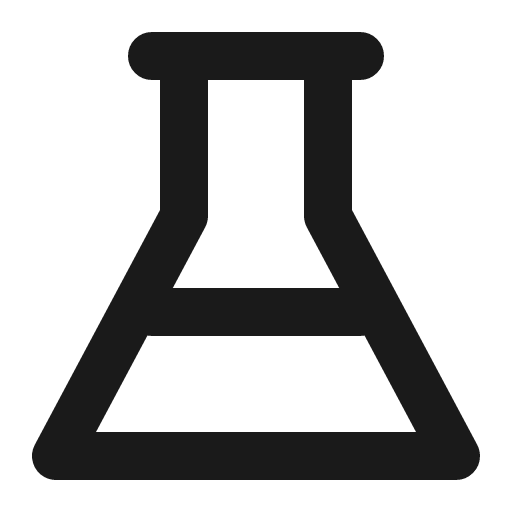 Conical flask icon, line style, from Charm Icons