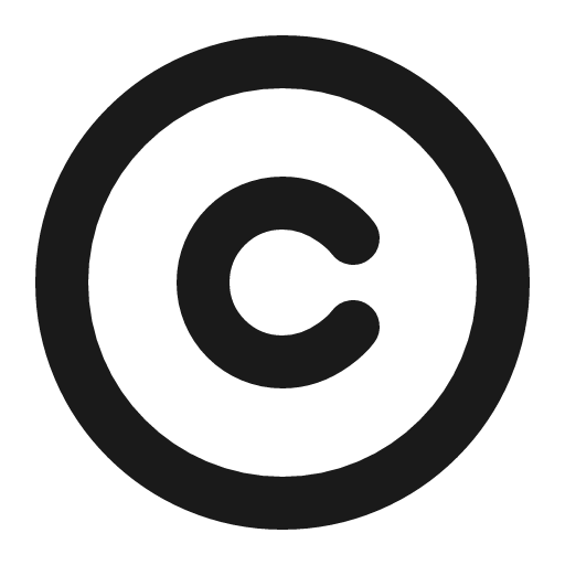 Copyright icon, line style, from Charm Icons