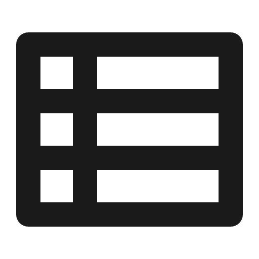 Layout list icon, line style, from Charm Icons
