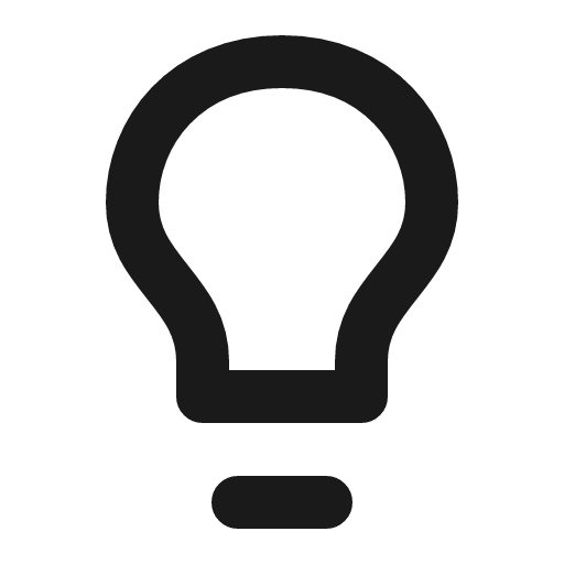 Lightbulb icon, line style, from Charm Icons