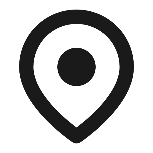 Map pin icon, line style, from Charm Icons