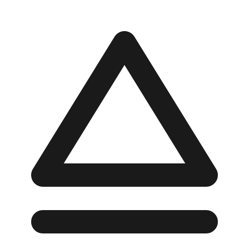 Media eject icon, line style, from Charm Icons