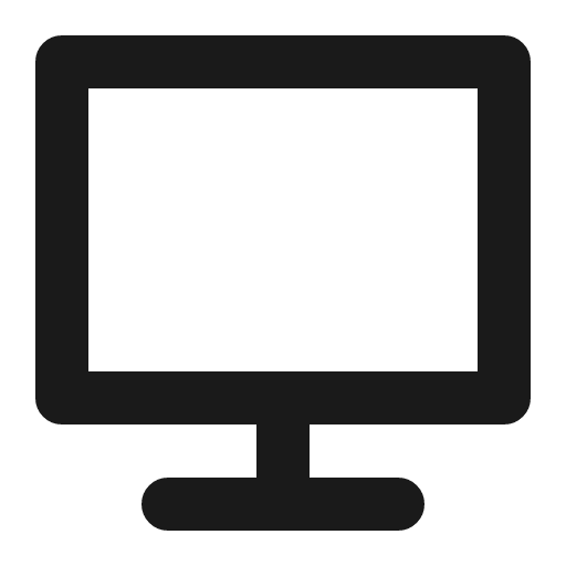 Monitor icon, line style, from Charm Icons
