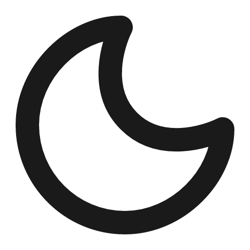 Moon icon, line style, from Charm Icons