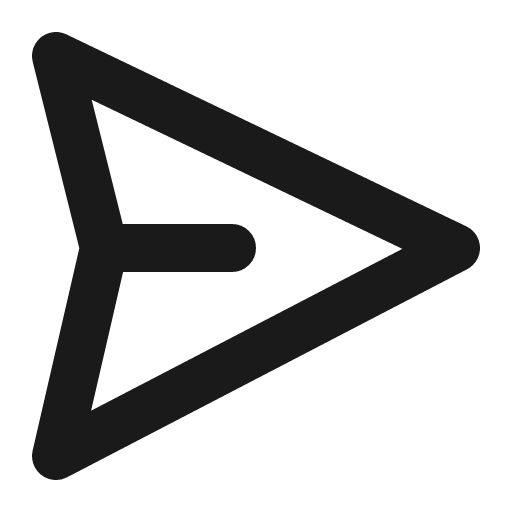 Paper plane icon, line style, from Charm Icons