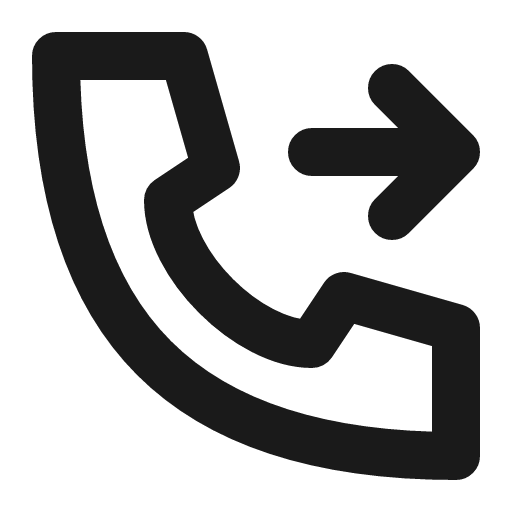 Phone forward icon, line style, from Charm Icons