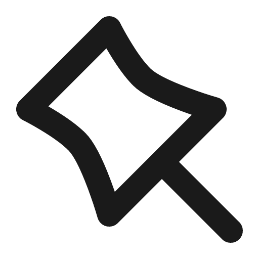 Pin icon, line style, from Charm Icons