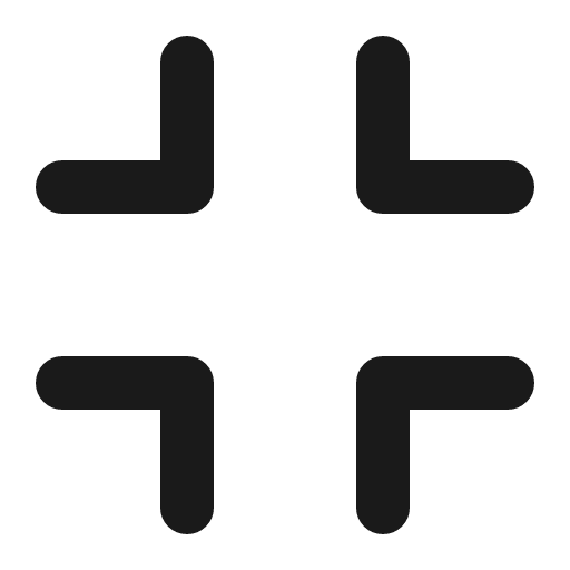 Screen minimise icon, line style, from Charm Icons