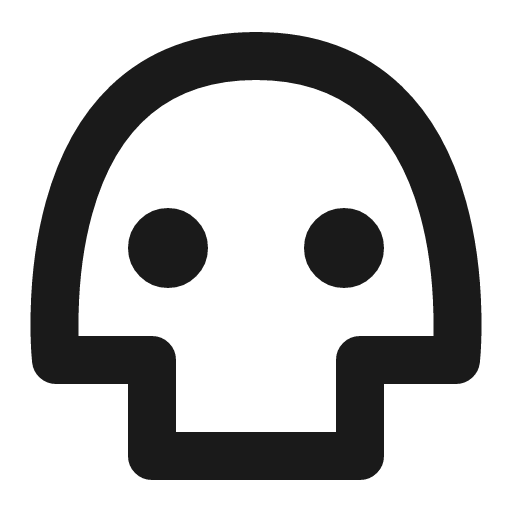 Skull icon, line style, from Charm Icons