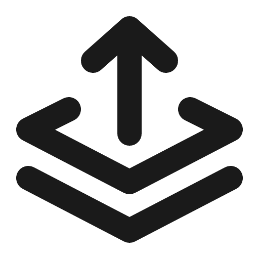 Stack pop icon, line style, from Charm Icons