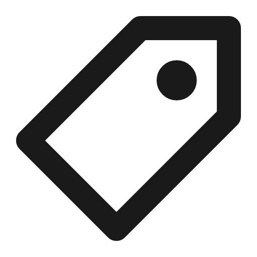 Tag icon, line style, from Charm Icons