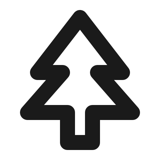 Tree fir icon, line style, from Charm Icons