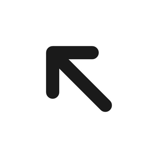 Arrow up left sm icon, line style, from coolicons
