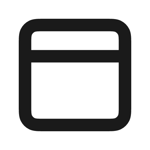Bar top icon, line style, from coolicons