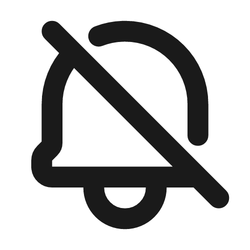 Bell off icon, line style, from coolicons