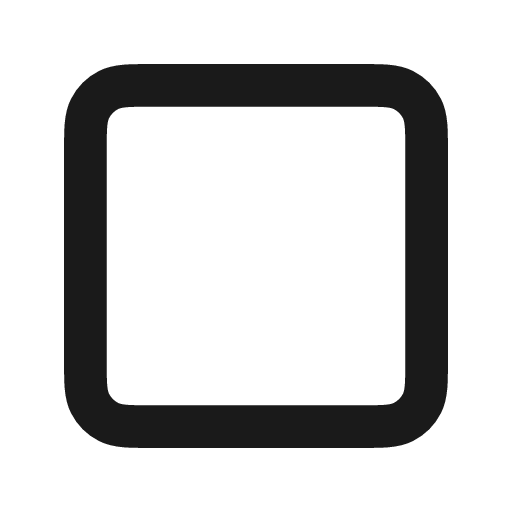 Checkbox unchecked icon, line style, from coolicons